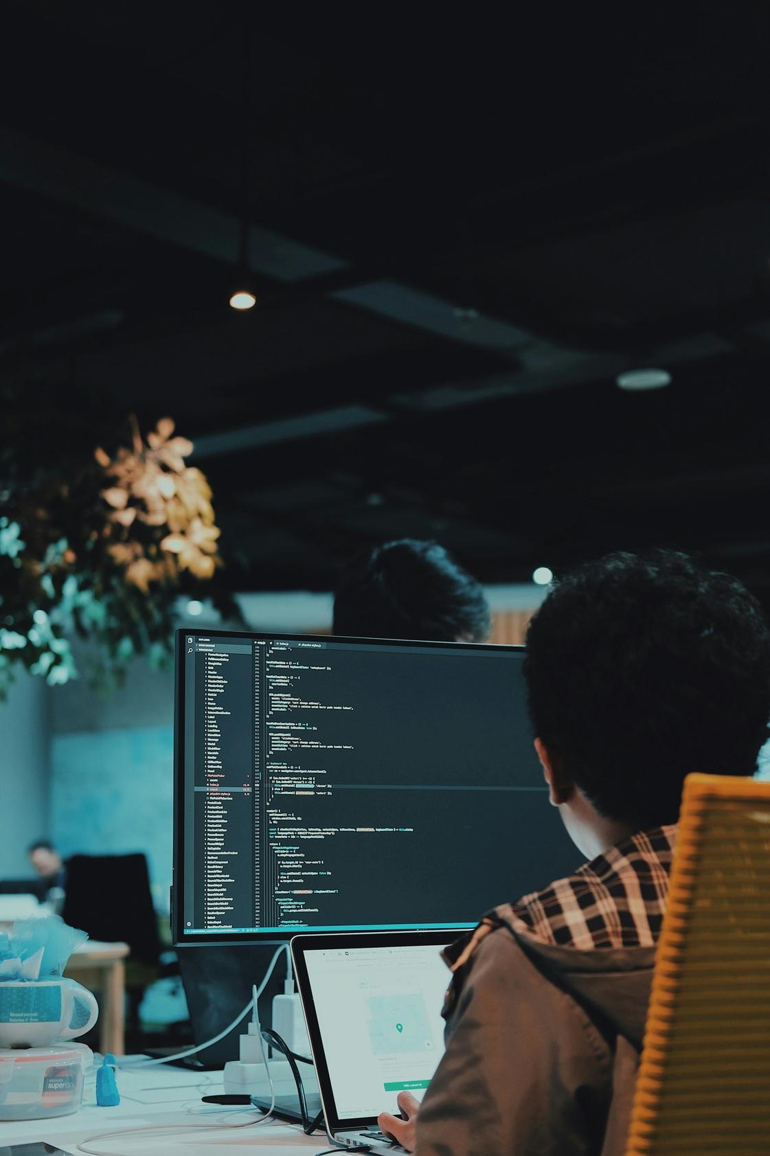 Software developer at work
